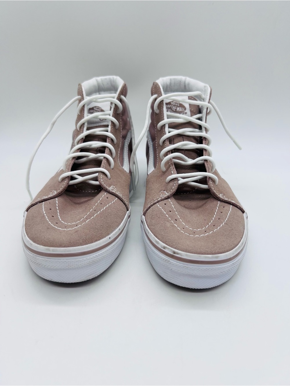 Vans SK8 High-Top Suede Sneakers in Mauve and White Size Juniors 6.5